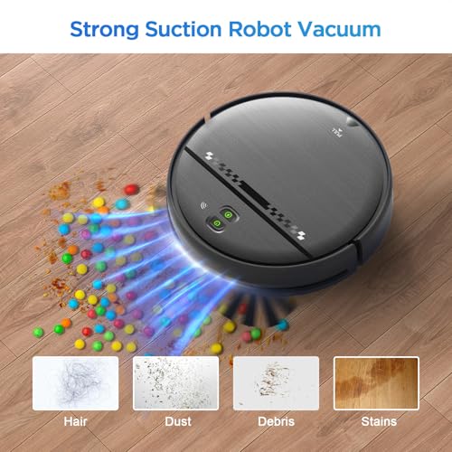 Robot Vacuum and Mop Combo, 2-in-1 Robot Vacuum Cleaner, Perfect for Pet Hair, Hard Floor and Carpet, Anti-Bump, Anti-Fall, App