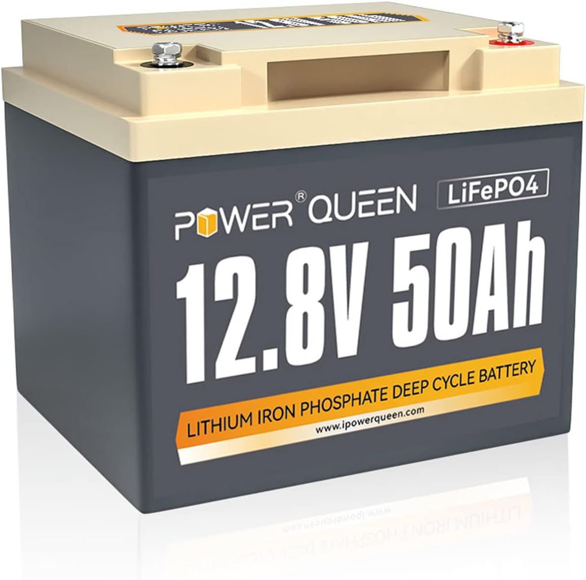 POWER QUEEN 12.8V 200Ah LiFePO4 Battery, 2560Wh Lithium Iron Phosphate Battery, 4000+ Cycles, 10 Years Lifespan, Used for Solar Off Grid, RV Camper