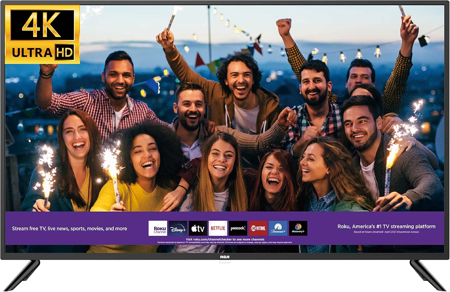 RCA 32-inch Flat Screen 720p Roku Smart LED TV - RTR3261, 2021 Model