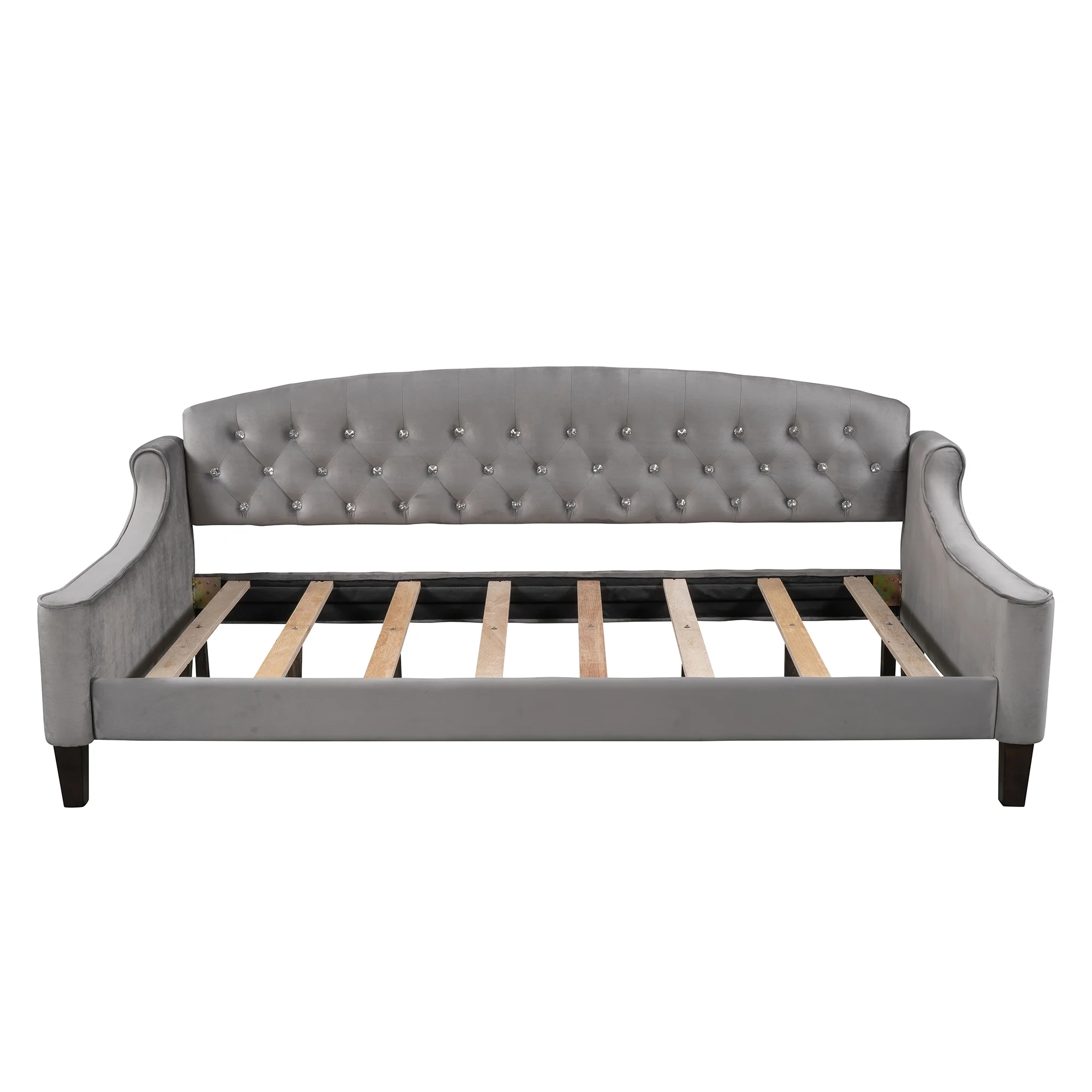 Euroco Twin Size Tufted Button Daybed, Gray