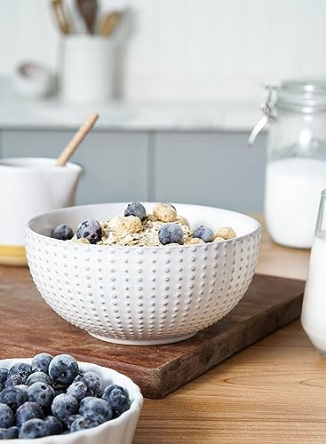 LE TAUCI Dinnerware Sets 12 PCS, Ceramic Plates and Bowls Set, Suit For Housewarming (10" Dinner Plate + 8" Salad Dish + 26 oz Cereal Bowl) x 4