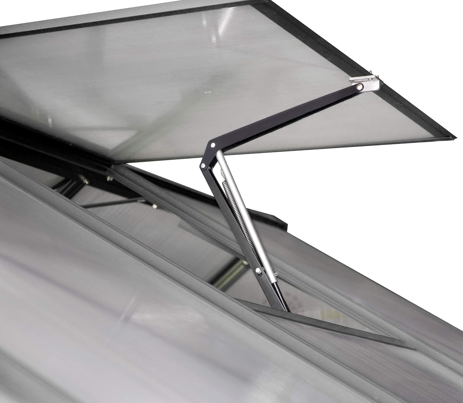 Hanover HANGRNHS4X6-NAT 4 x 6-Ft. Polycarbonate Walk-in Greenhouse, Natural/Silver