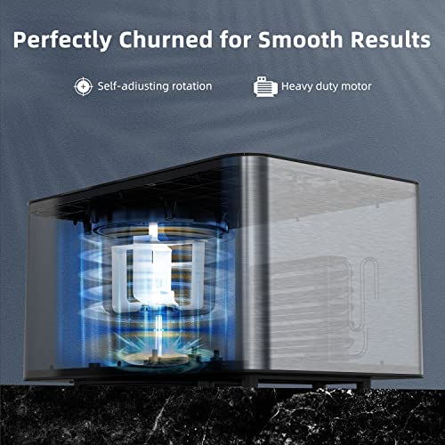 UKKISO Ice Cream Maker for Home: 1.6 Quart Automatic Ice Cream Maker Machine with 4 Mode