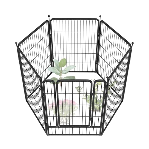 FXW Garden Fence 40in(H) x 36.0ft(L), 16 Panels Decorative Dog Fence Outdoor for The Yard – Heavy Duty Metal Animal Barrier for Dog and Rabbit