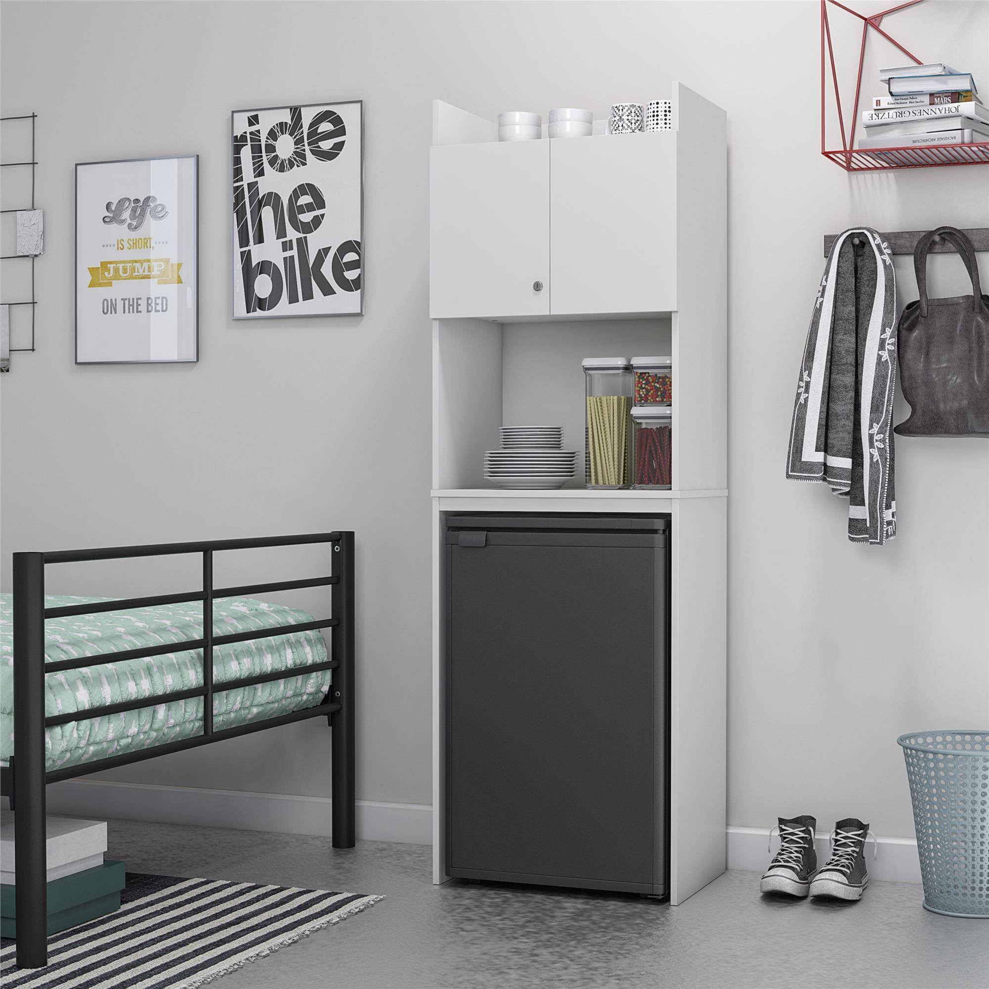 Sandberg Mini Refrigerator Storage Cabinet White - Room and Joy