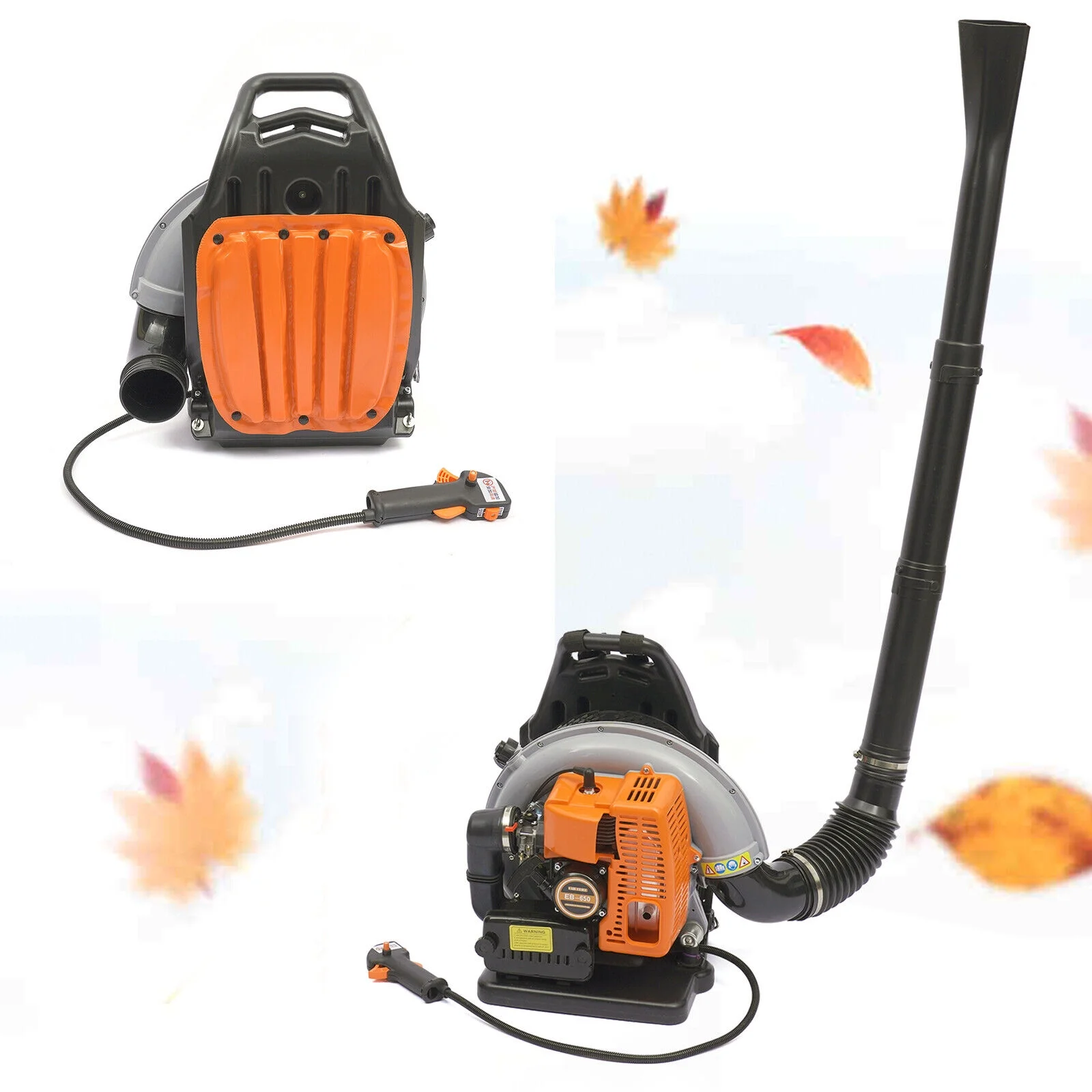 65CC 3.6HP Backpack Leaf Blower,2-Cycle Portable Backpack Blower Gas Powered, 635-CFM, Powerful Clearing Performance & Ergonomic Harness System