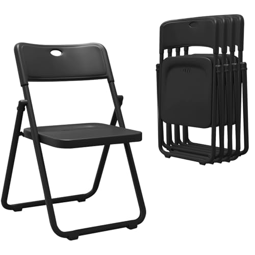 YLGJ&TIDY 8 Pack Plastic Folding Chair, Stackable Portable Foldable Chair for Outside, Lightweight Folding Chairs with Ventilation Holes, for Indoor