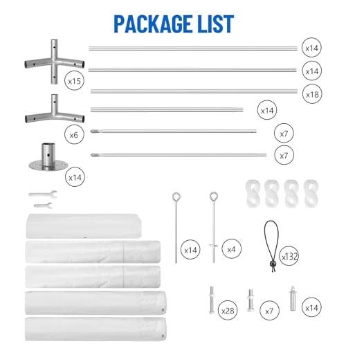 20' x 20' Party Tent Heavy Duty Wedding Tent Outdoor Canopy Event Shelters Upgraded Galvanized Carport with Removable Sidewall Windows for Commercial