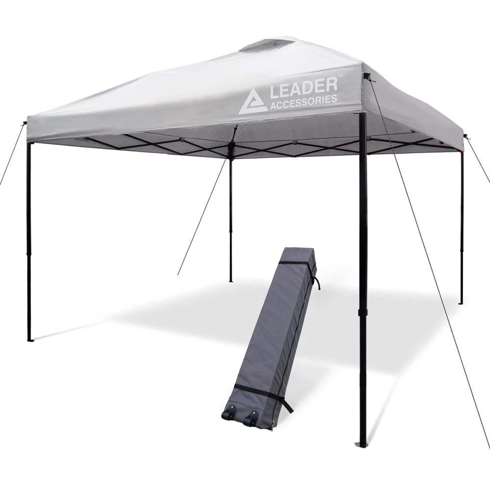 Leader Accessories 10 x 10 ft Instant Canopy Pop Up Canopy White Straight Leg - Curated Treasures Market