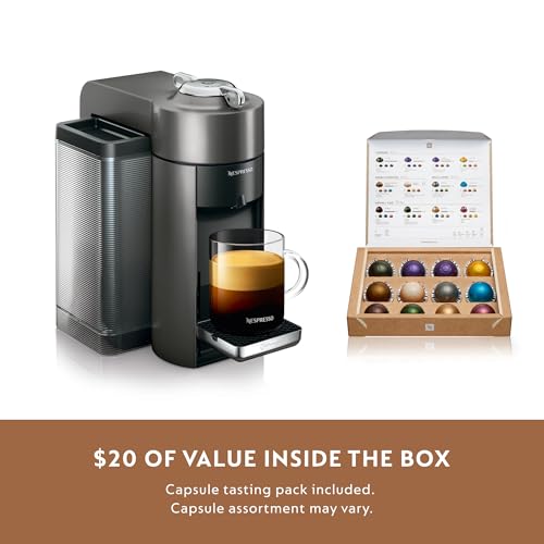 Nespresso Vertuo Coffee and Espresso Maker by De'Longhi, Graphite Metal