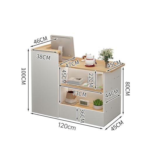 Front Desk Reception Counter, Retail Checkout, Modern Cashier Cabinet