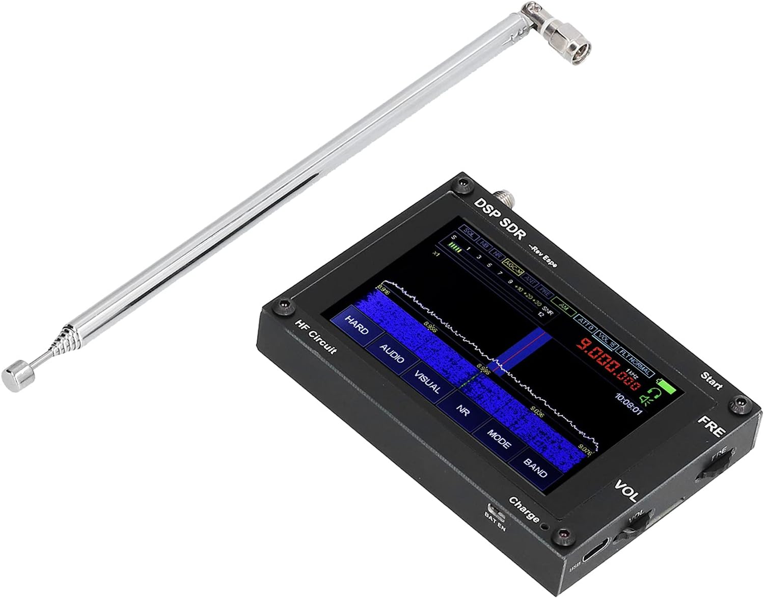 SDR Radio Receiver, Transmit Cat, IQ And Audio, 3.5inch IPS Display With Touch Screen, Support AM, SSB, NFM, WFM, CW Demodulation.