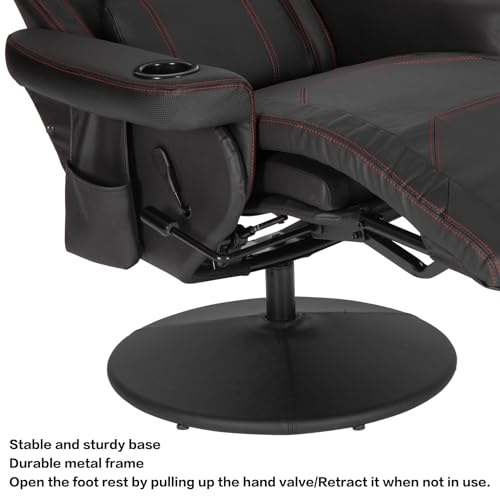 Modern-Depo Gaming Recliner Chair with Speakers, Massage, High Back, Cupholder, Headrest, Lumbar Support