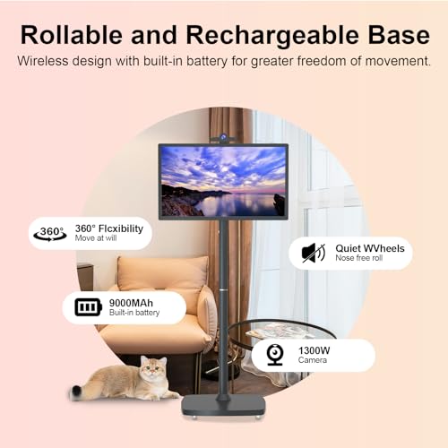 pikiu 32" Smart Screen 1080p Portable Monitor with oncell Touch Screen, Android OS(Support Google Store), Built-in Battery(4-6H)