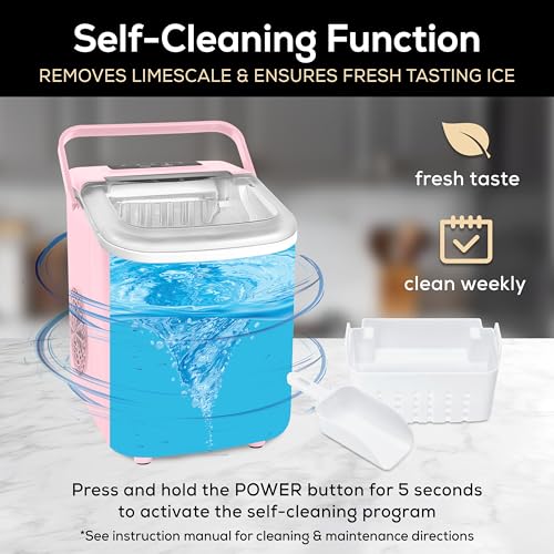Igloo Electric Countertop Ice Maker Machine - Automatic and Portable - 33 Pounds in 24 Hours - Icecube Maker - Plastic Scoop and Basket