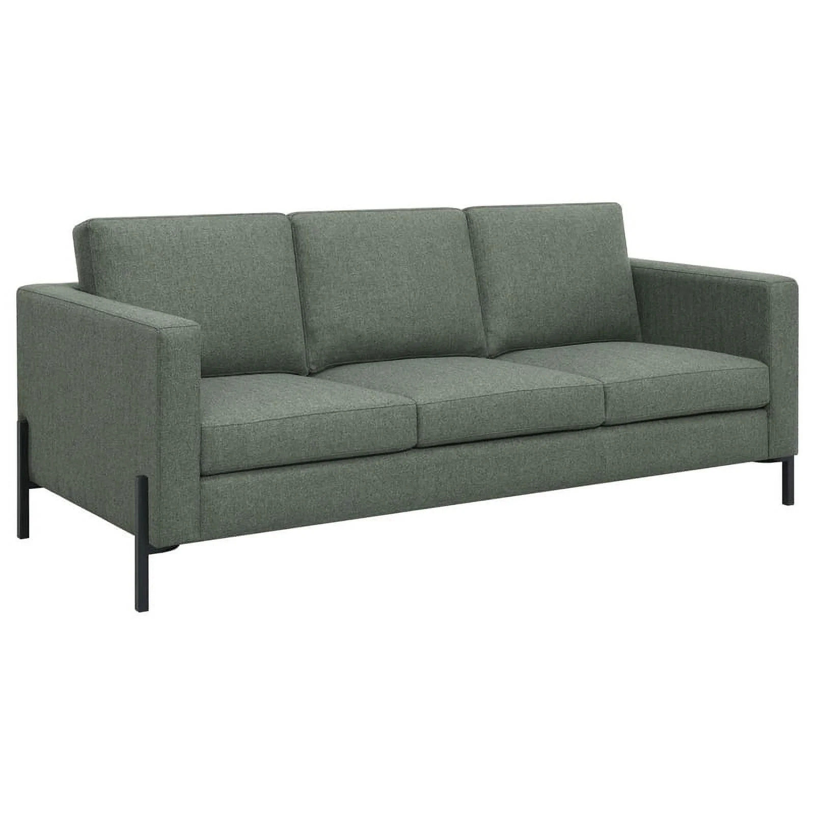 Pemberly Row 2-Piece Upholstered Fabric Sofa Set with Track Arms in Sage