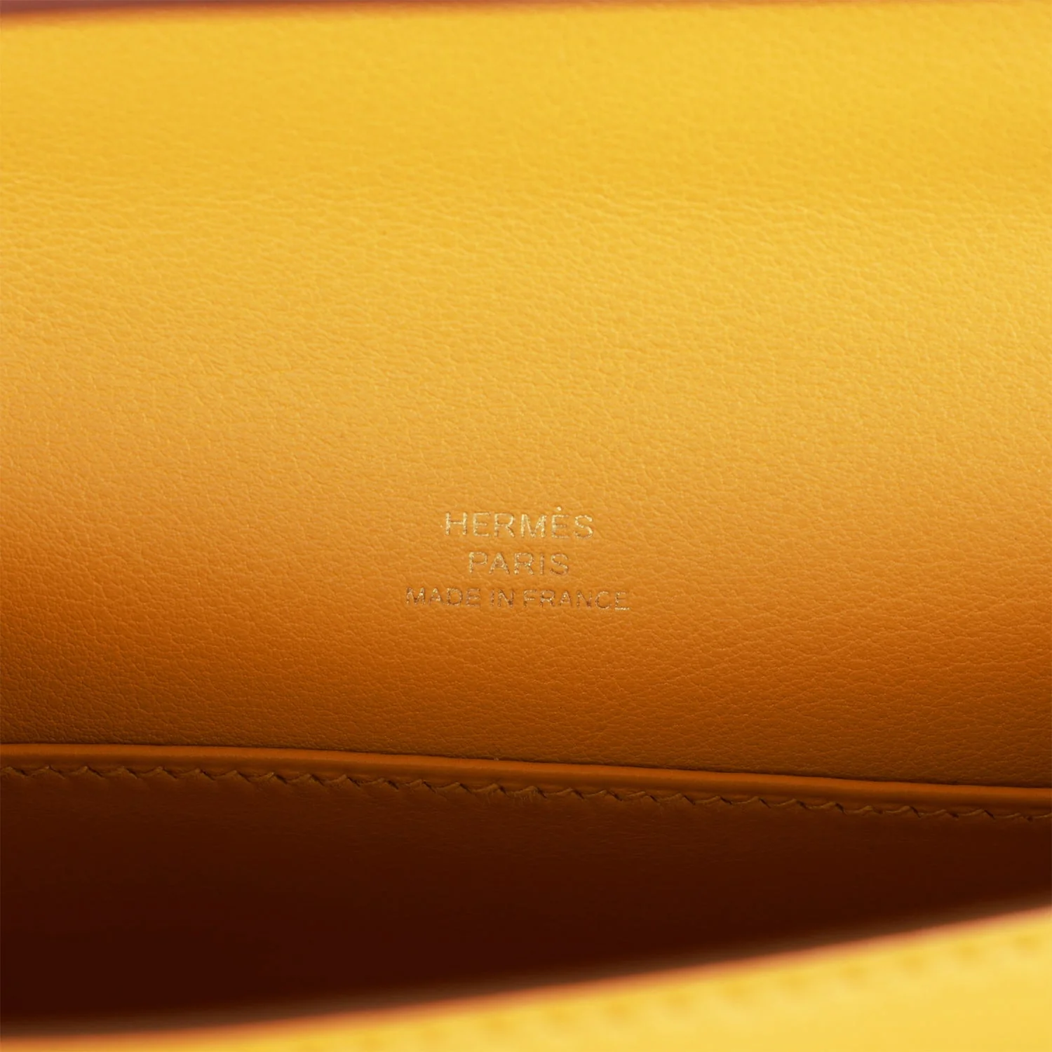 Hermes Kelly Pochette Jaune Ambre Swift Gold Hardware