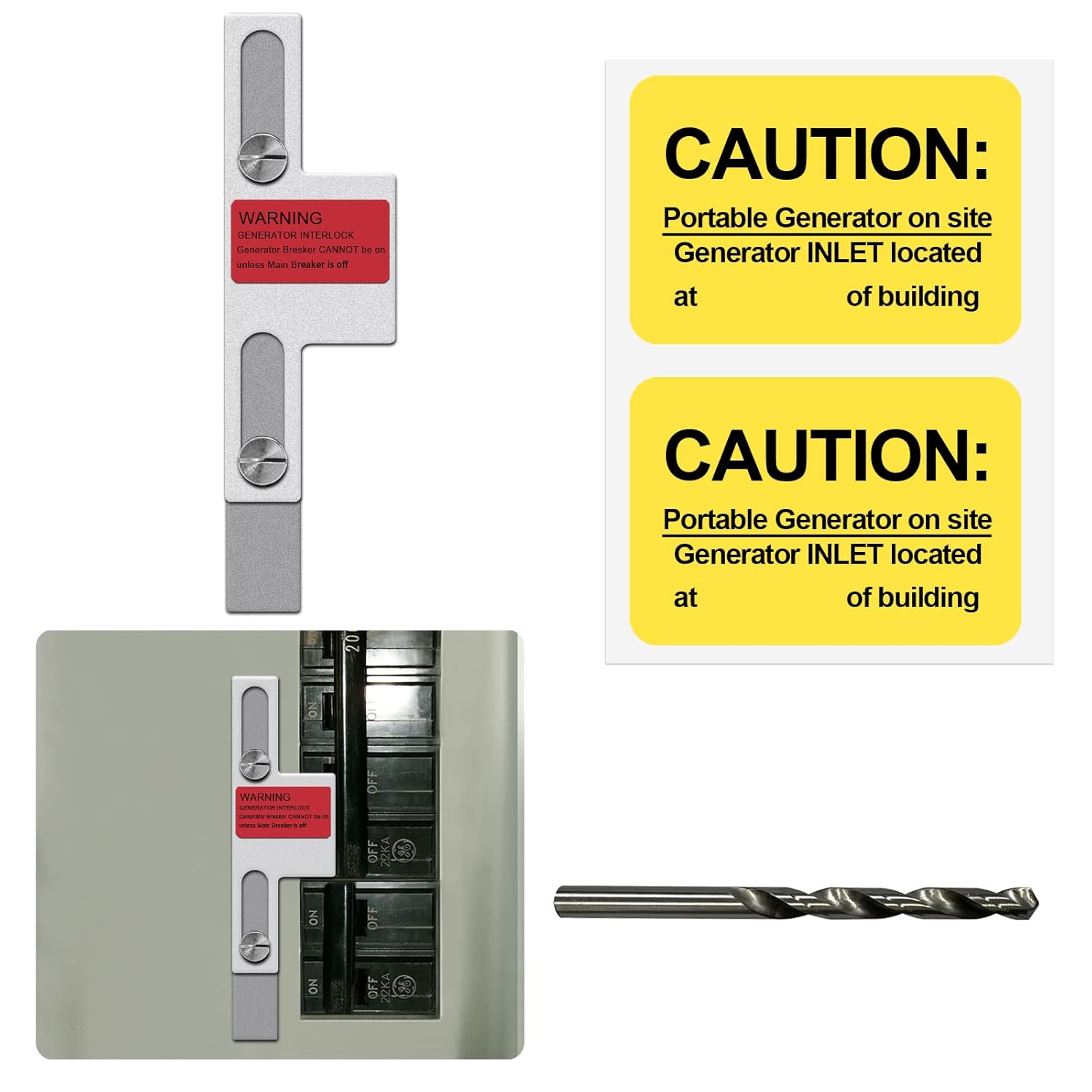ZTTXL Generator Interlock Kit Compatible with Square D Generator Interlock Kit for Homeline Meter Main 150 or 200 amp Breaker
