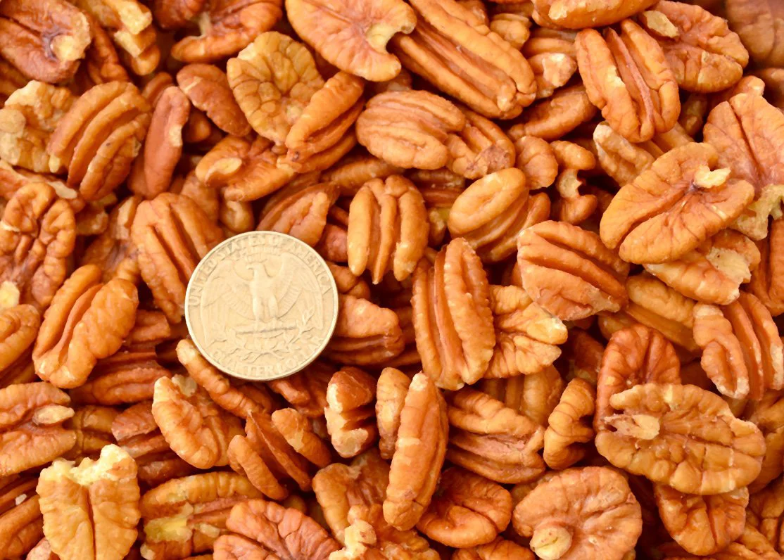 Pecan Shop Fresh Texas Native Pecan Halves, Unsprayed Raw Wild-Harvested-30 lb