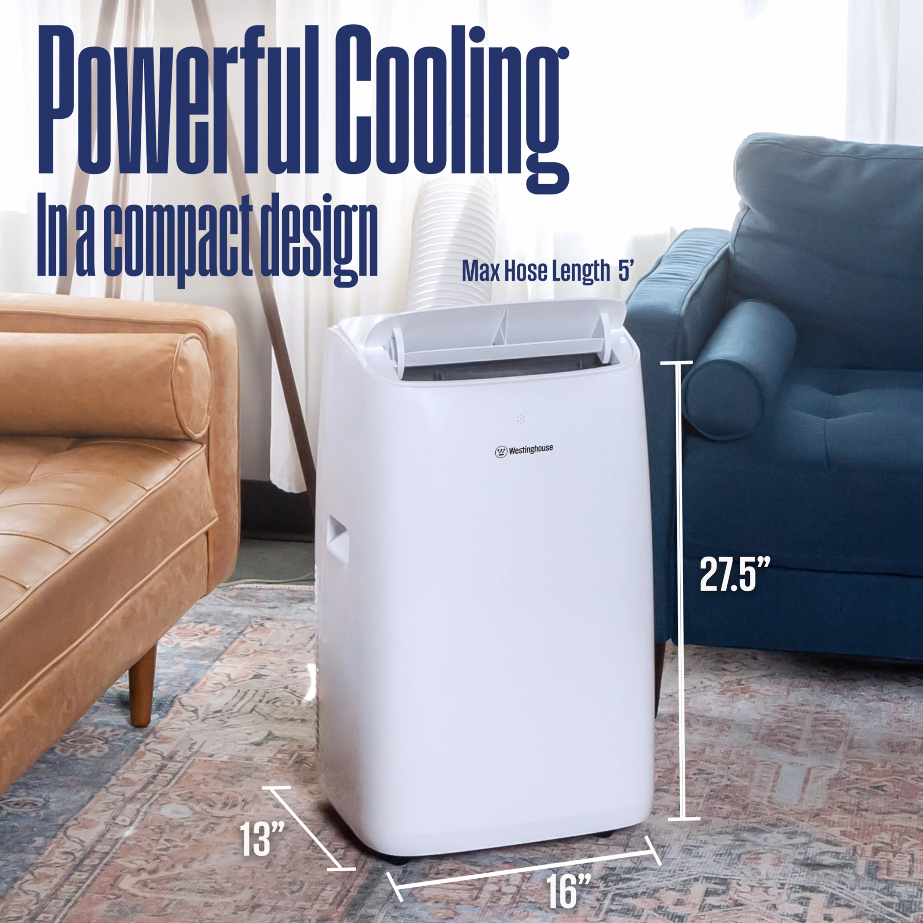 Westinghouse 14,000 BTU Portable Air Conditioner with Heat & Dehumidifier, Remote and Smart App