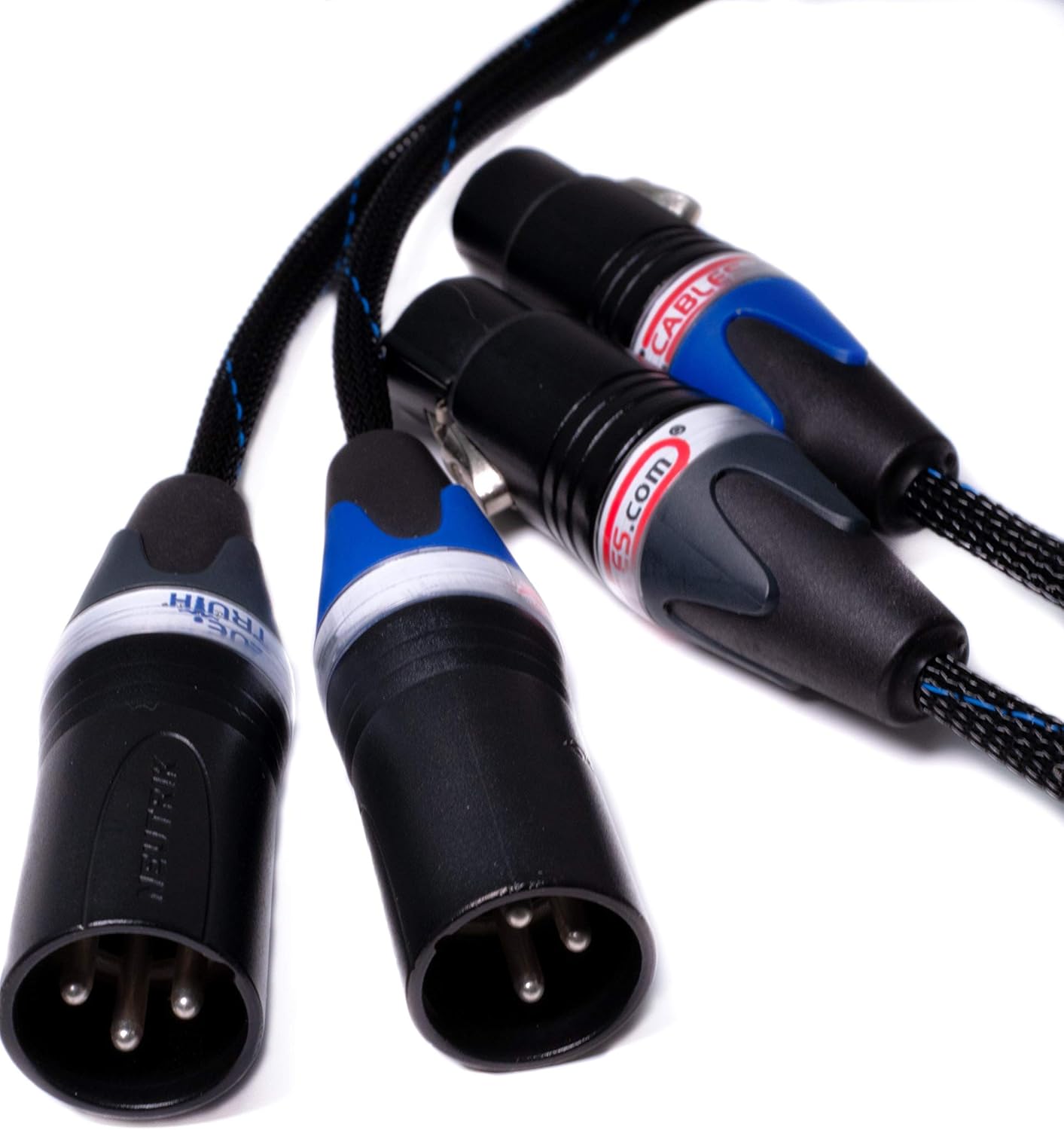 Better Cables Blue Truth Ultra Balanced XLR Cables - Stereo Pair (2 Cables) - High-End, High-Performance, Audiophile Premium Hi-Fi Audio