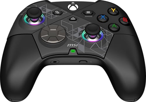 MSI Force PRO W Wireless Gaming Controller – Rechargeable Gamepad with Dual Vibration, Hall Effect Triggers, Certified for Xbox Consoles