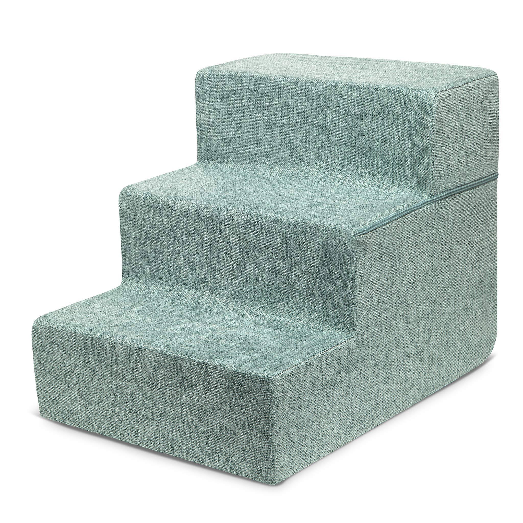 Foldable Pet Steps or Stairs with CertiPUR-US Certified Foam for Dogs and Cats by Best Pet Supplies