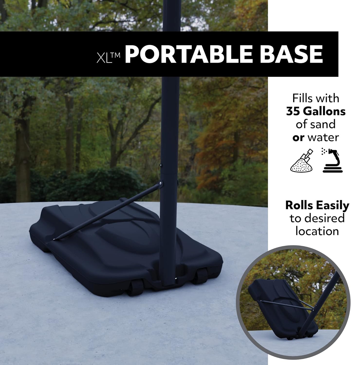Lifetime 71546 Portable Basketball System, 44 Inch Shatterproof Backboard
