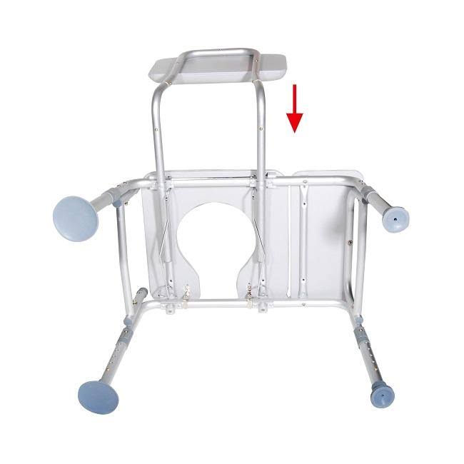 Drive Medical Padded Seat TRANSFER Bench with Commode
