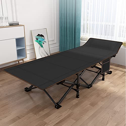 DoCred Folding Camping Cot with Mattress, 2 Pack Heavy Duty Folding Cot for Adults, Portable Sleeping Cot Bed Adults Outdoor Bed with Carry Bag