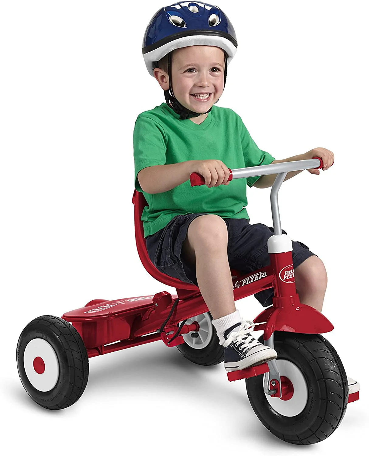 Radio Flyer, All-Terrain 4-in-1 Stroll 'N Trike, Air Tires, Red