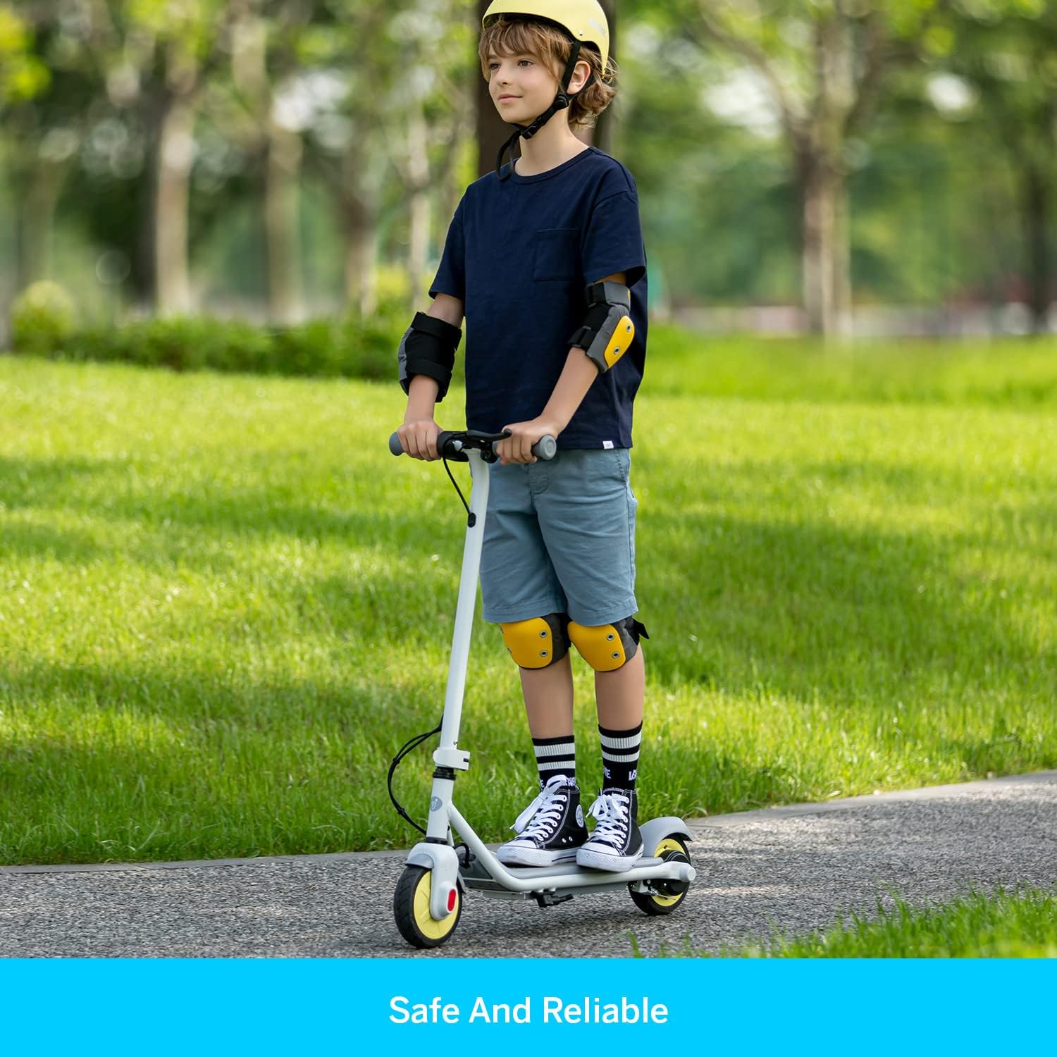 Segway Ninebot eKickScooter - Electric Scooter for Kids 6-14, w/t Adjustable Handlebar Height ( Only C2 Pro ) for Riders up to 132 lbs