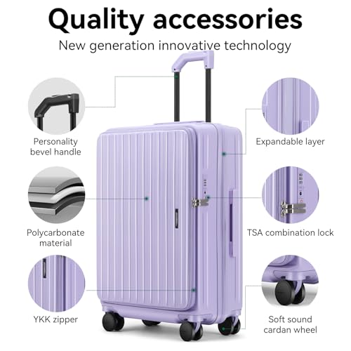 ROAMING Grace Expandable Carry On Luggage Airline Approved, 20 Inch Hardside Carry On Suitcase with Wheels