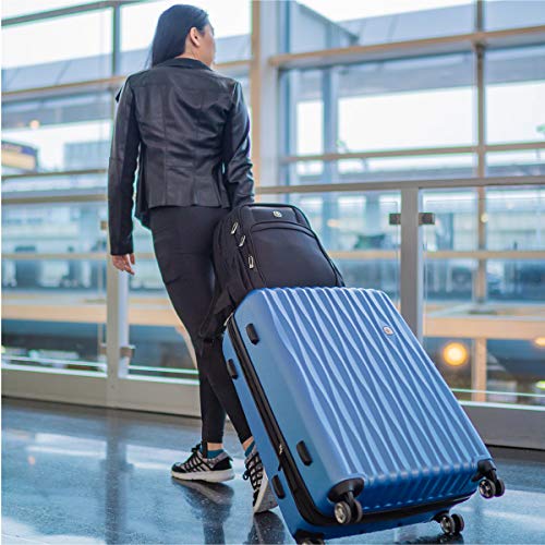 SwissGear 7272 Energie Expandable Hardside Luggage with Spinner Wheels and TSA Lock, Gunmetal, Carry-On 19-Inch