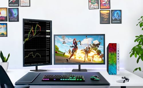 BTO G3 RGB Gaming Desktop PC &ndash; Intel i5 6500, 16GB DDR4 Ram, 512GB SSD, NVIDIA GeForce GT 1030, Dual 22-inch Monitors, Windows 10 Pro, RGB Set