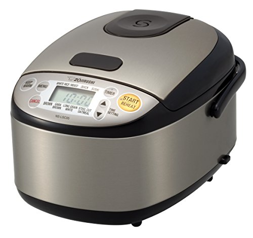 Zojirushi NP-HCC10XH Induction Heating System Rice Cooker and Warmer, 1 L, Stainless Dark Gray