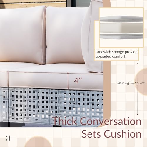 7 Pieces Wicker Patio Furniture Sets