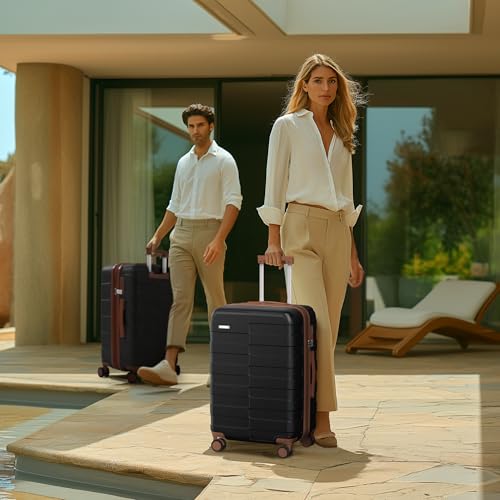 Luggage Sets 3 Piece (3-YEARS VIP SERVICE) Hardside Expandable Ultra Durable 100% PC Lightweight Carry On Travel Suitcase Set with TSA Lock Spinner