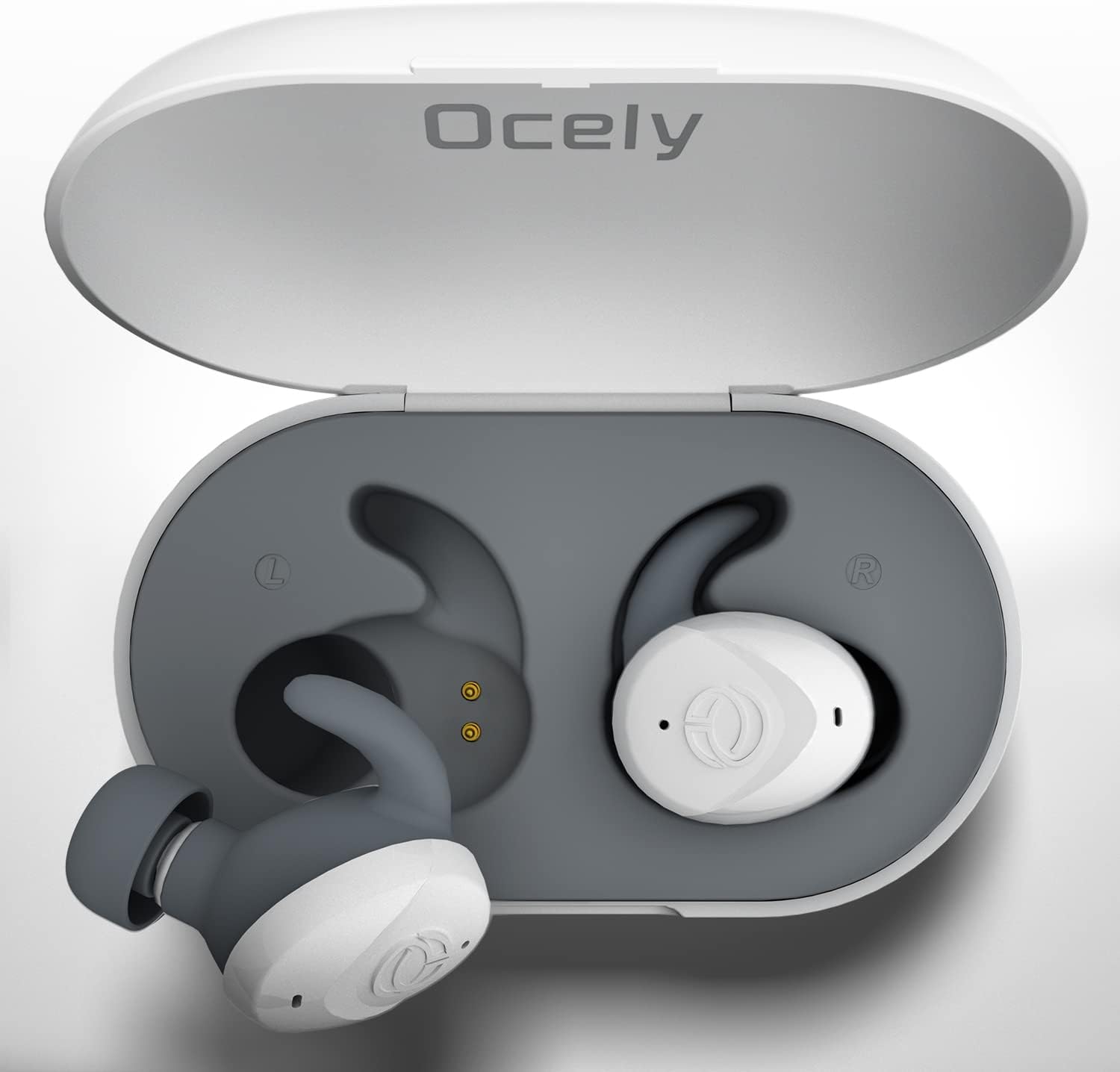 Ocely Wireless Sports Earbuds, [Lilt Series] Bluetooth 5.2 Ear Bud Headphone, Noise Isolation, Hear-Through, Gaming Mode, IPX7 Waterproof, ENC