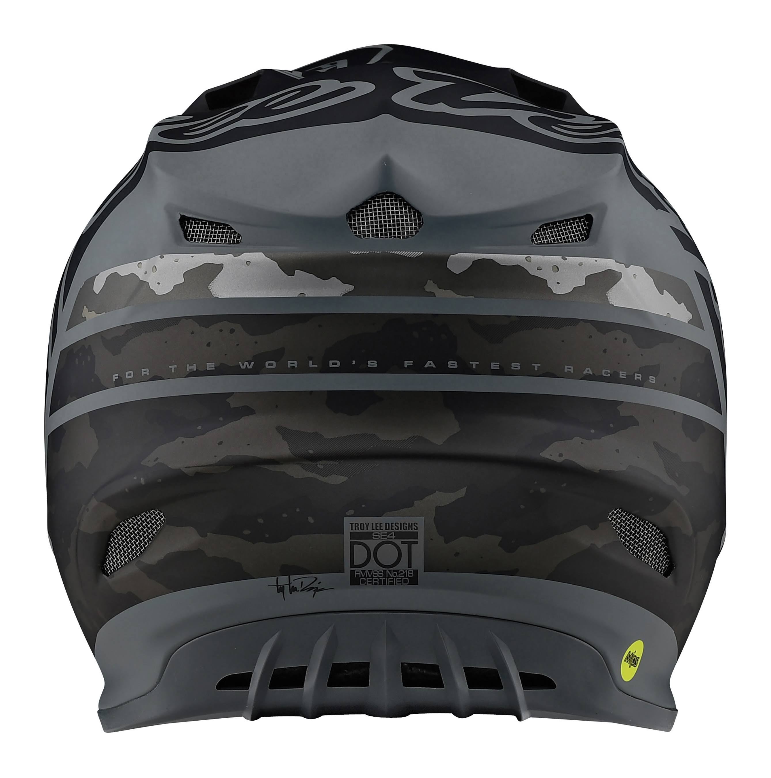 Troy Lee Designs SE4 Composite Silhouette Helmet-Black/Camo-Medium
