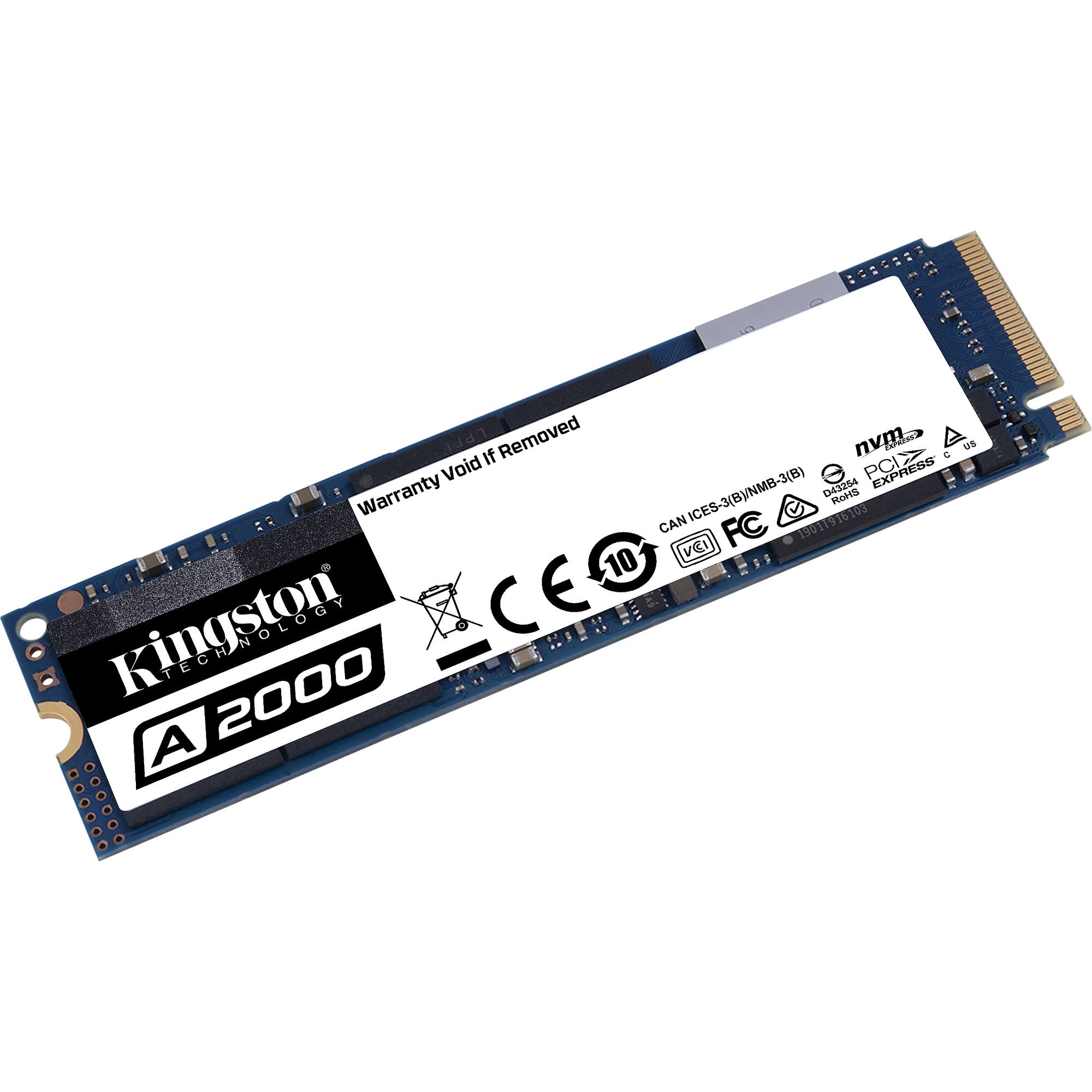 Kingston A2000 1TB NVMe PCIe SSD Solid State Drive for Laptops and Desktops