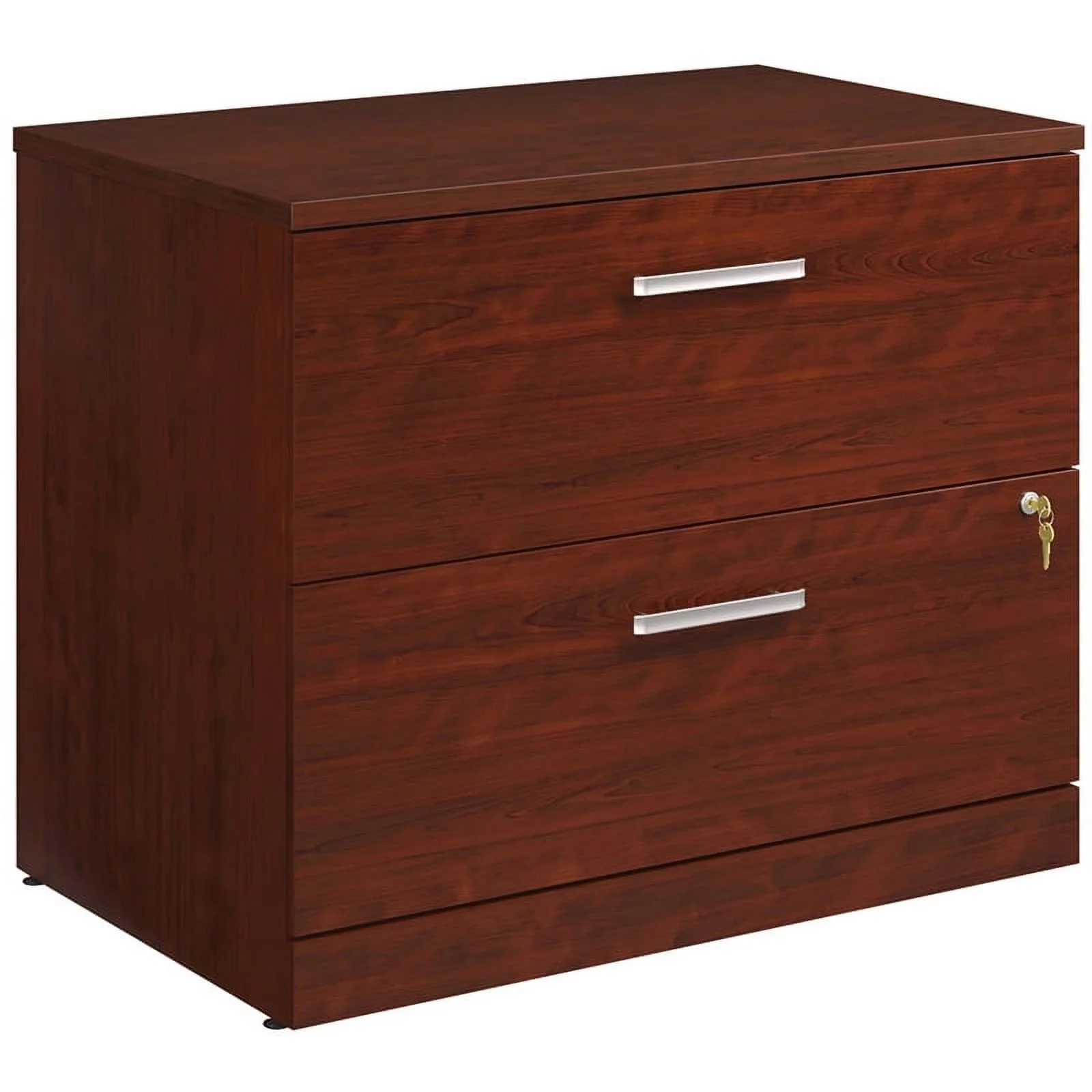 Pemberly Row Engineered Wood Lateral Filing Cabinet in Classic Cherry