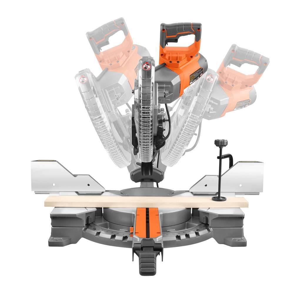 Ridgid 15 Amp Corded 12 in. Dual Bevel Sliding Miter Saw with 70 Deg. Miter Capacity and LED Cut Line Indicator R4222