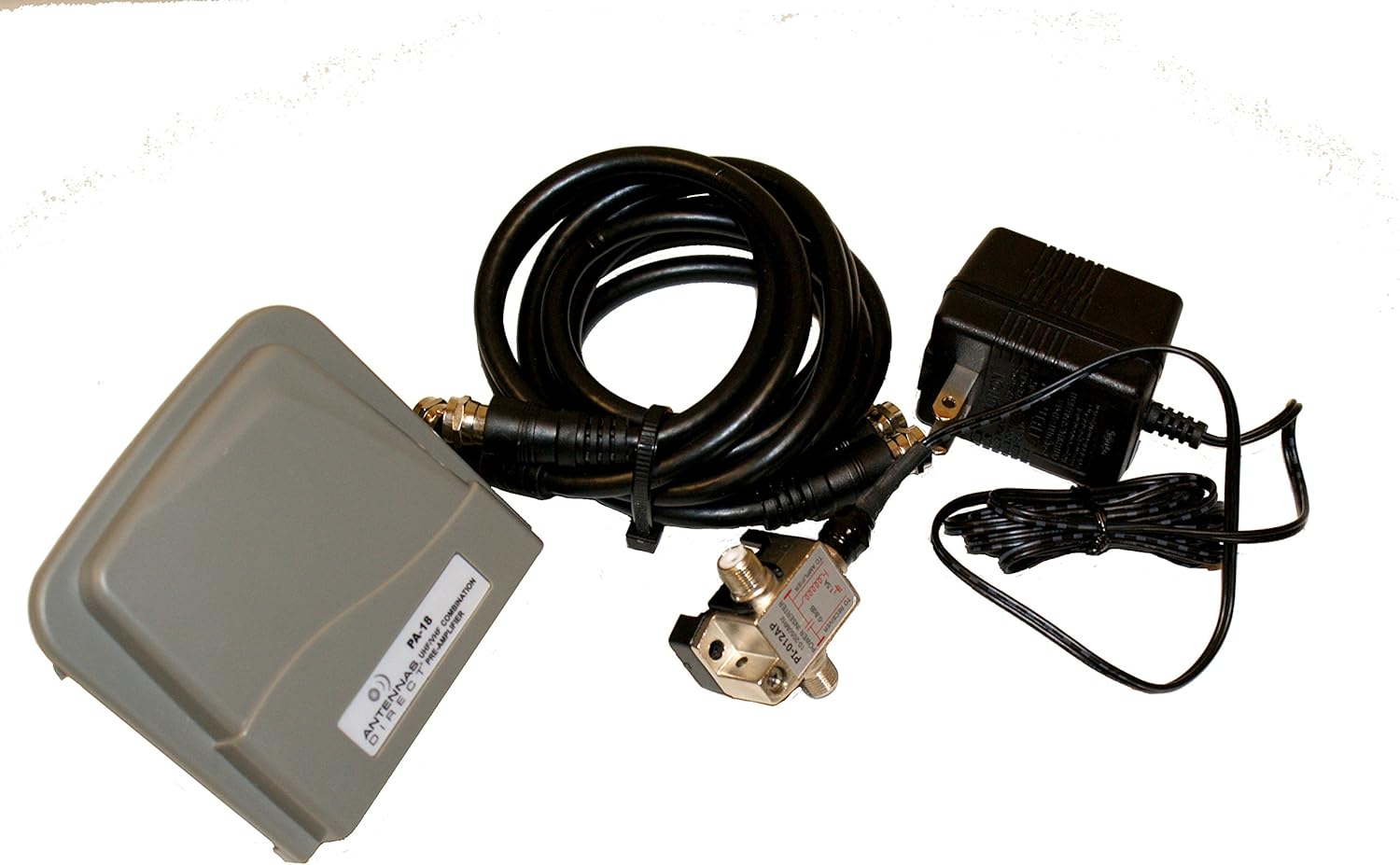 Antennas Direct ClearStream Juice VHF/UHF Low-Noise Preamplifier System, Urban, Rural, Indoor, Outdoor, Low-loss Power Inserter