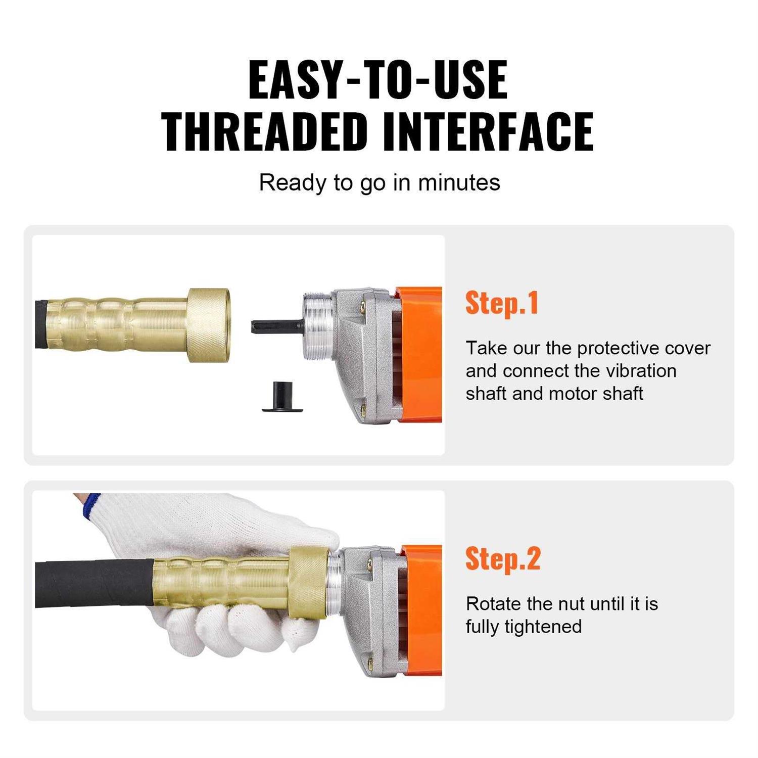 VEVOR Handheld Concrete Vibrator 800W Electric Vibrator 13000 Vpm Electric Concrete Vibrating Tool - Shop Hardware Tools Online Store