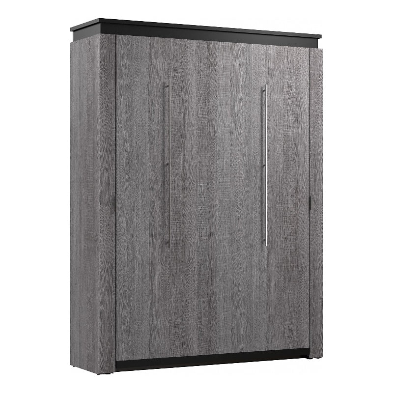 Bestar Orion 67W Queen Murphy Bed in bark gray & graphite