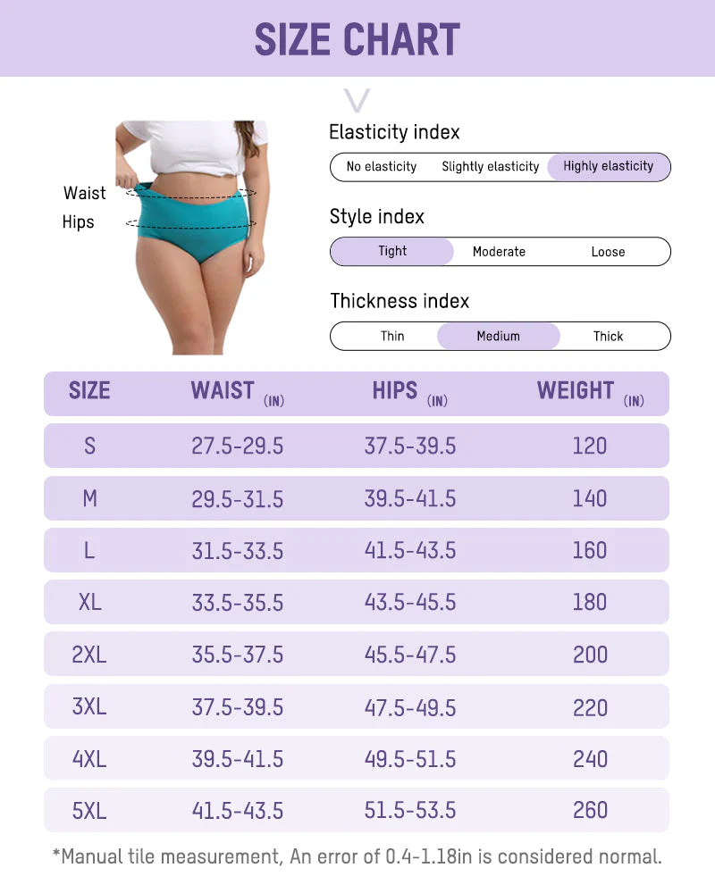 High-Waisted Full Coverage Cotton Briefs(4 pack)