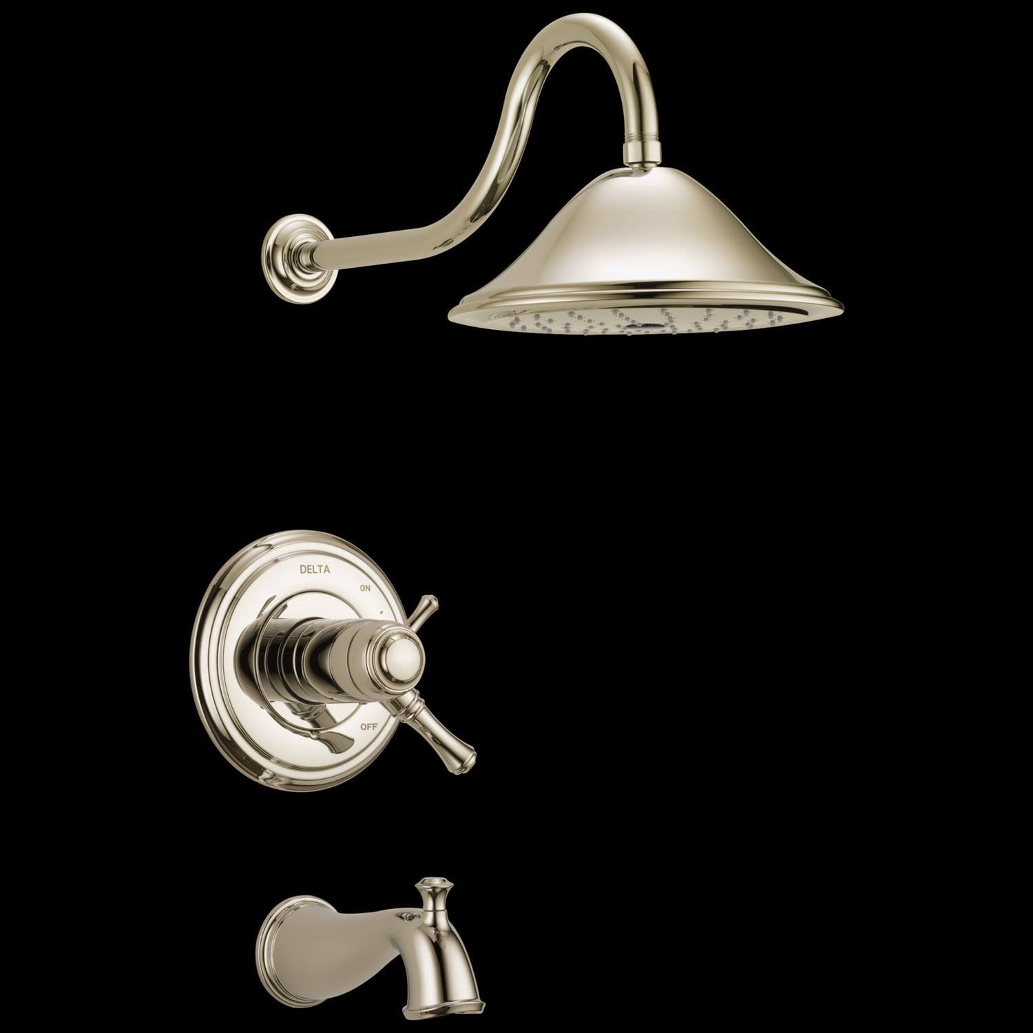 Delta T17T497-PN Cassidy MultiChoice 17T Series Tub and Shower Trim - Polished Nickel