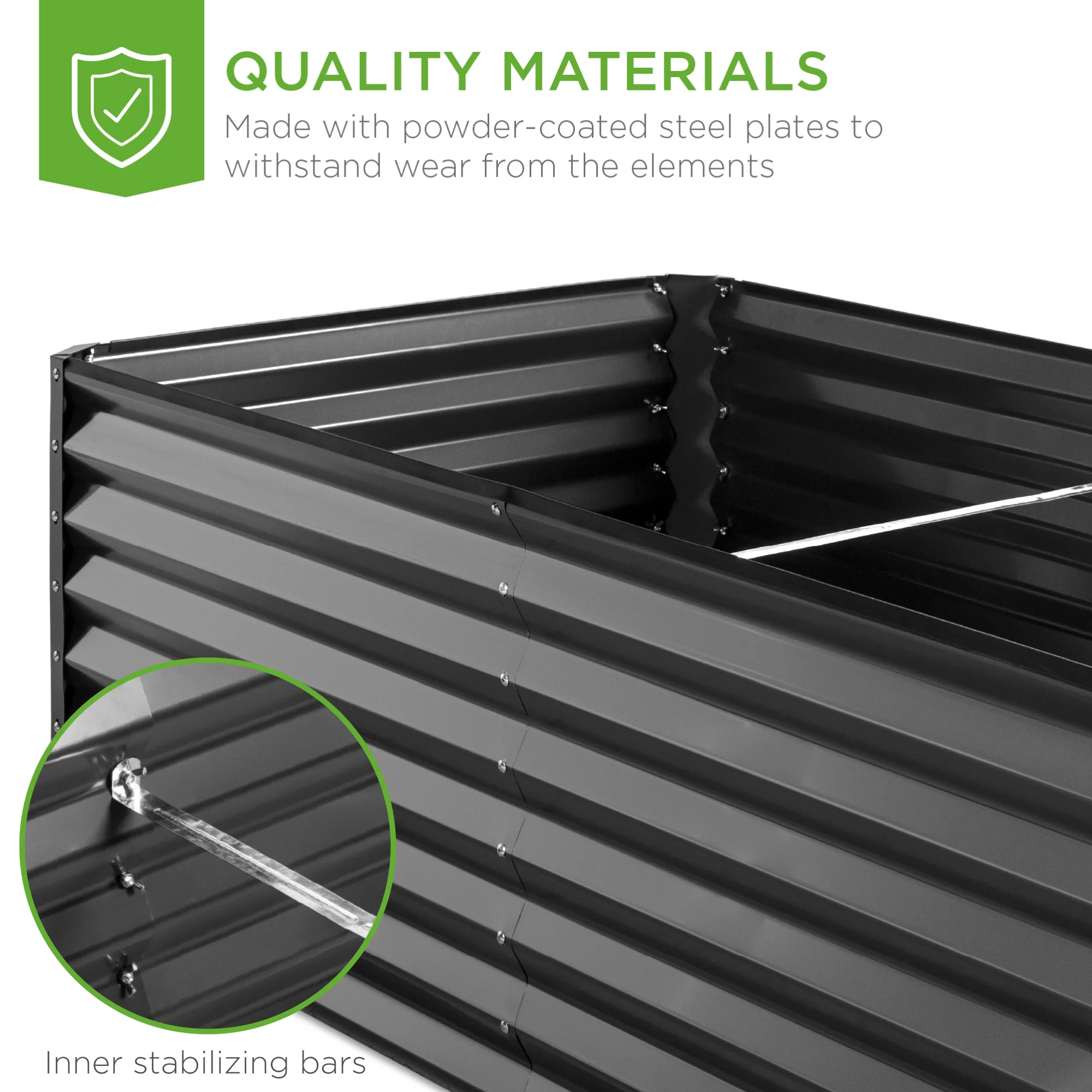 Best Choice Products 6x3x2ft Outdoor Metal Raised Garden Bed, Planter Box for Vegetables, Flowers, Herbs - Gray - Radiant Selections