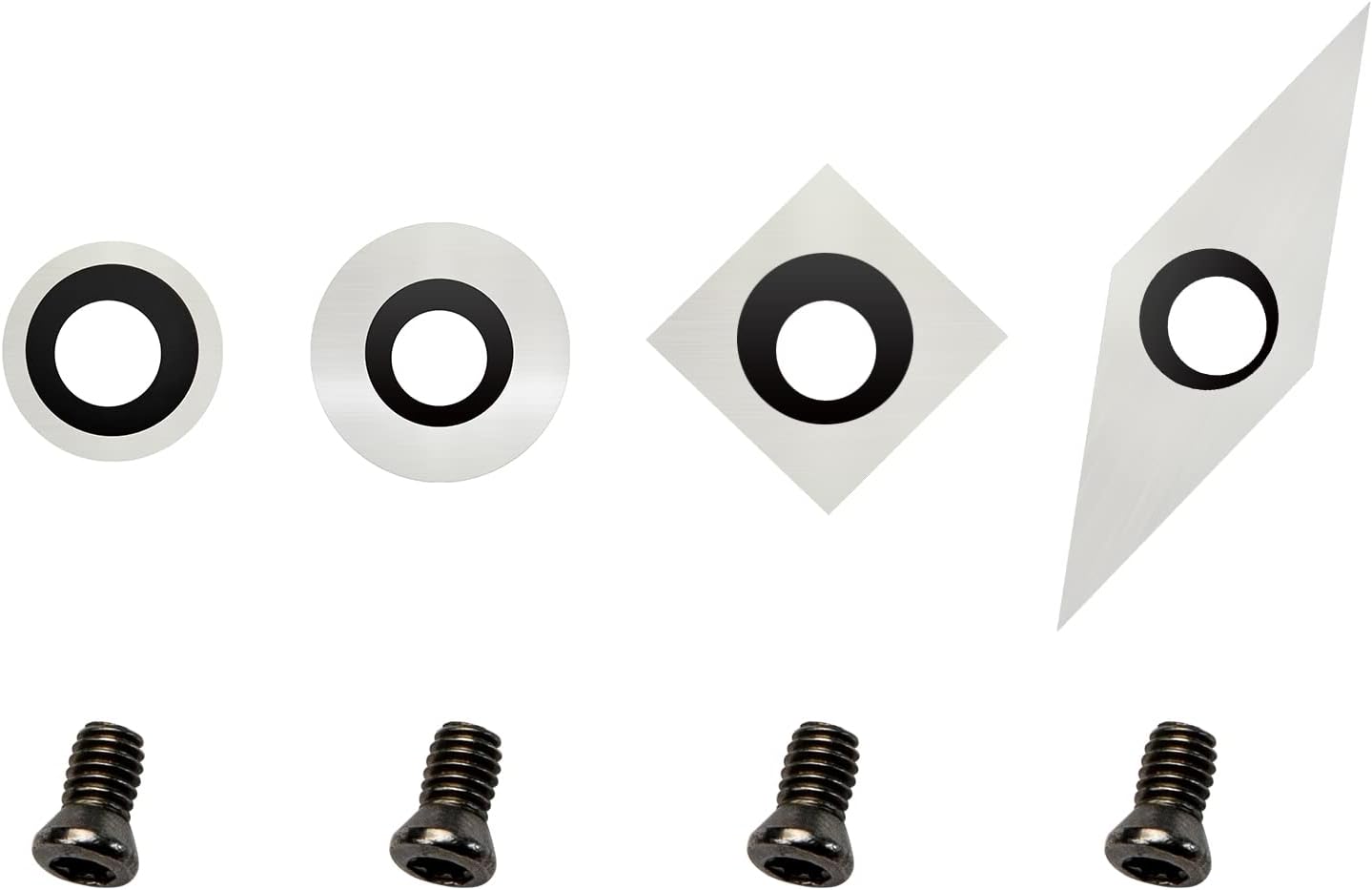 FJL FORCE 3PCS Tungsten Carbide Lathe Tools Cutters Inserts Set for Wood Lathe Turning Tools(Include 11X11mm Square